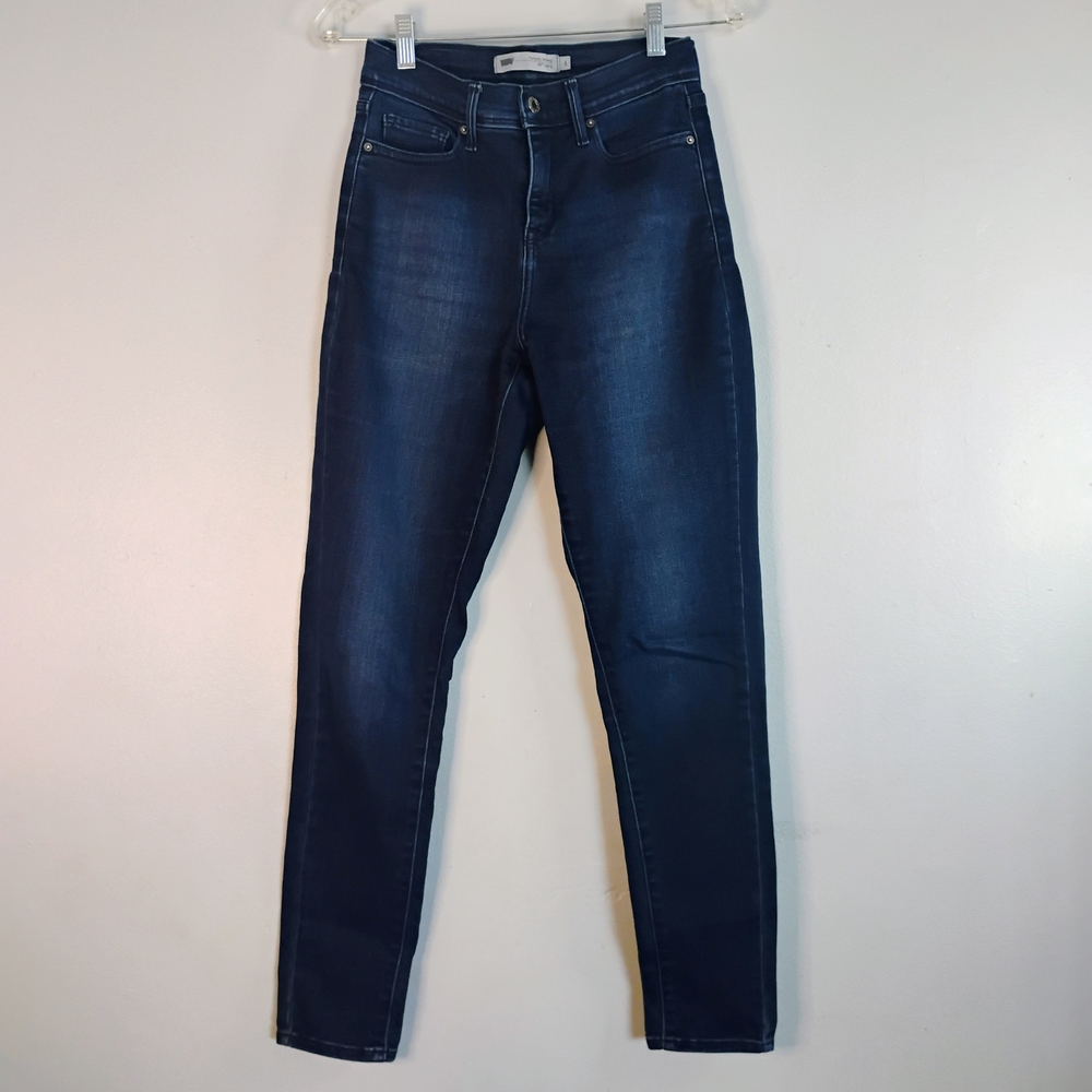Levi's Women's High Rise Dark Wash Blue Skinny Jeans Slim Fit Size 4 Casual City